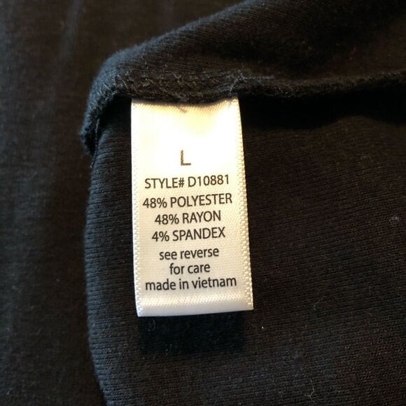 NWT!‎ Active USA black dress long sleeve v neck. - Picture 6 of 11